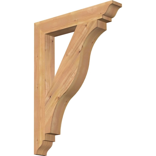 Ekena Millwork Funston Traditional Smooth Bracket, Western Red Cedar, 3 1/2"W x 24"D x 32"H BKT04X24X32FST01SWR - main